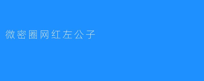 微密圈网红左公子